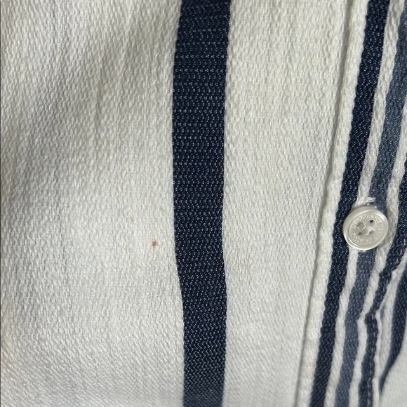 Liz Claiborne Navy and White Striped Shirt - Picture 5 of 5